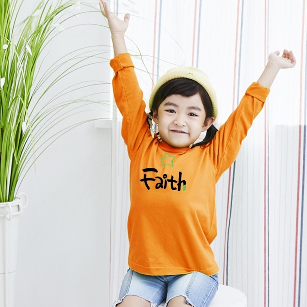 캘리믿음 - 큰그림아트긴팔티셔츠